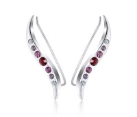 Silver Earring Line Stone EL-108
